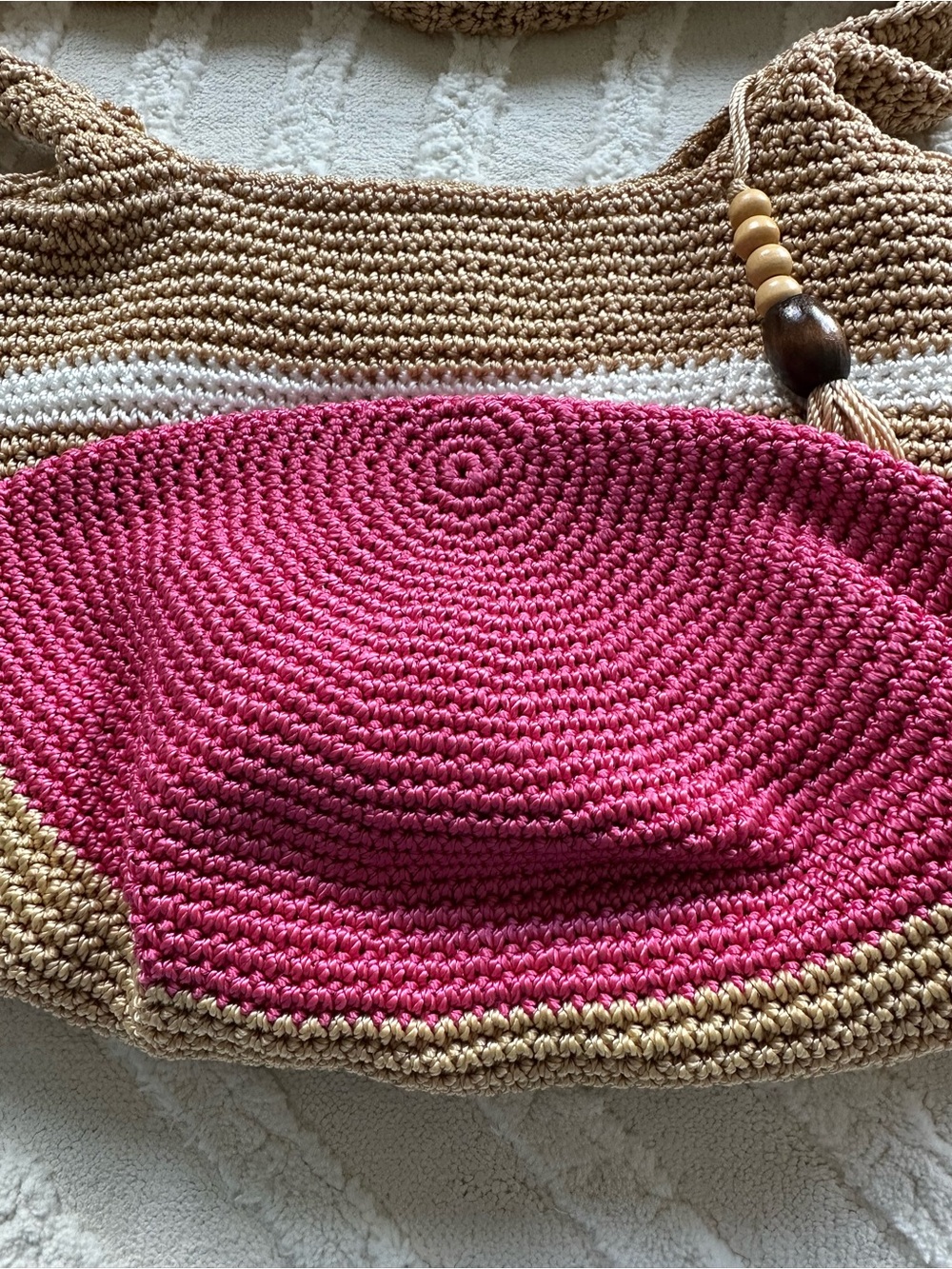 Sonoma | Crochet Striped Bucket Bag - Picture 4 of 8